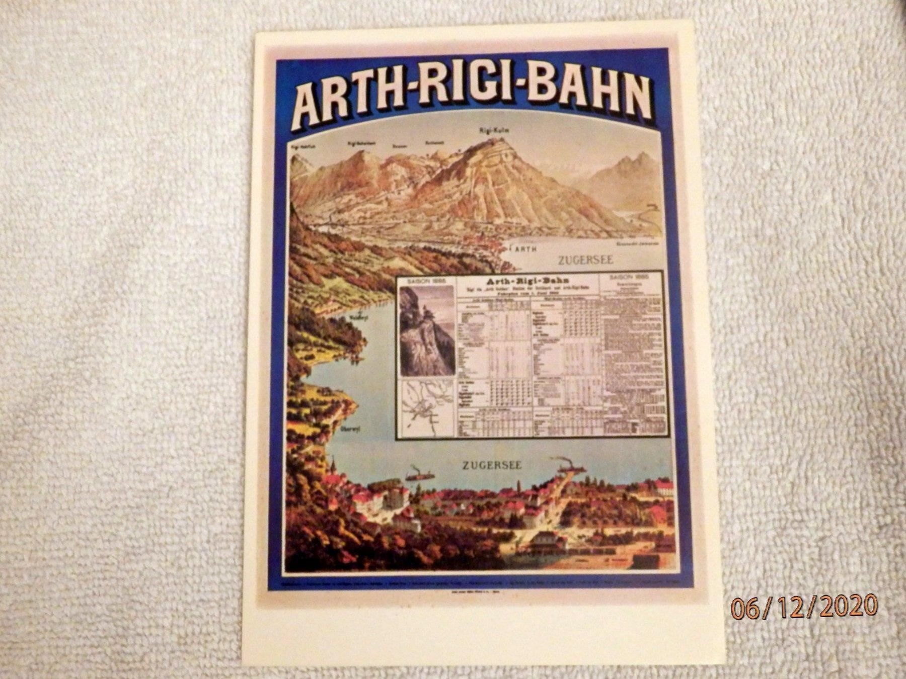 Cartoline postali: Ansichtskarte, Plakat  Arth-Rigi-Bahn – Usato da Ueberstorf venduto da dinbau