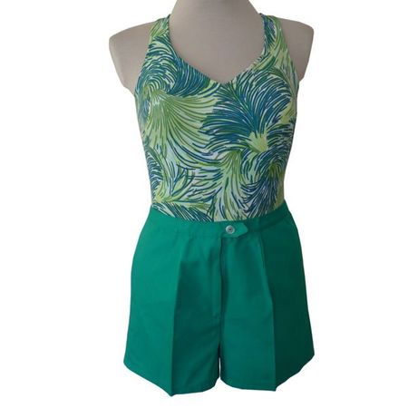 Shorts Gr. M/L türkis grün 100% Baumwolle VINTAGE 1970s