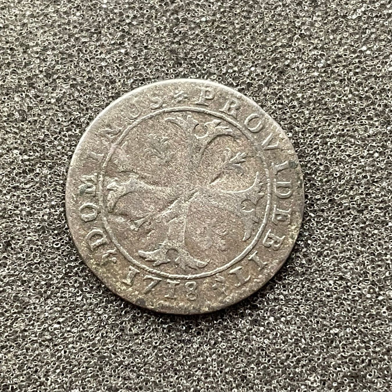 Tutti le monete: 1/2 Batz Kanton Bern 1718 - 3 – Usato da Reitnau venduto da tb-muenzen 1
