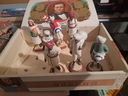 Antike Figuren und Seidenfiguren Konvolut