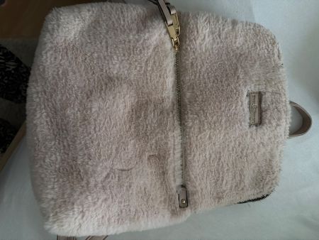 Rucksack Edge & Stark Plüsch beige gebraucht guter Zustand