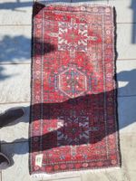 orientalischer Wollen Teppich Rot ca. 69 x 133 cm
