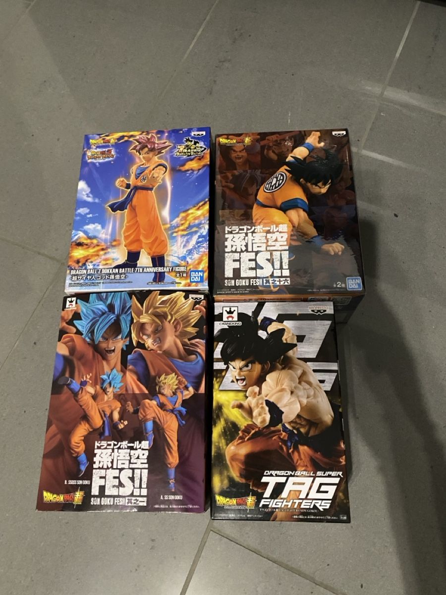 Statuette: 4x Dragonball Figuren Goku OVP – Nuovo e nell'imballaggio originale da Bettlach venduto da B21