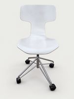 Drehstuhl mit Rollen von Arne Jacobsen