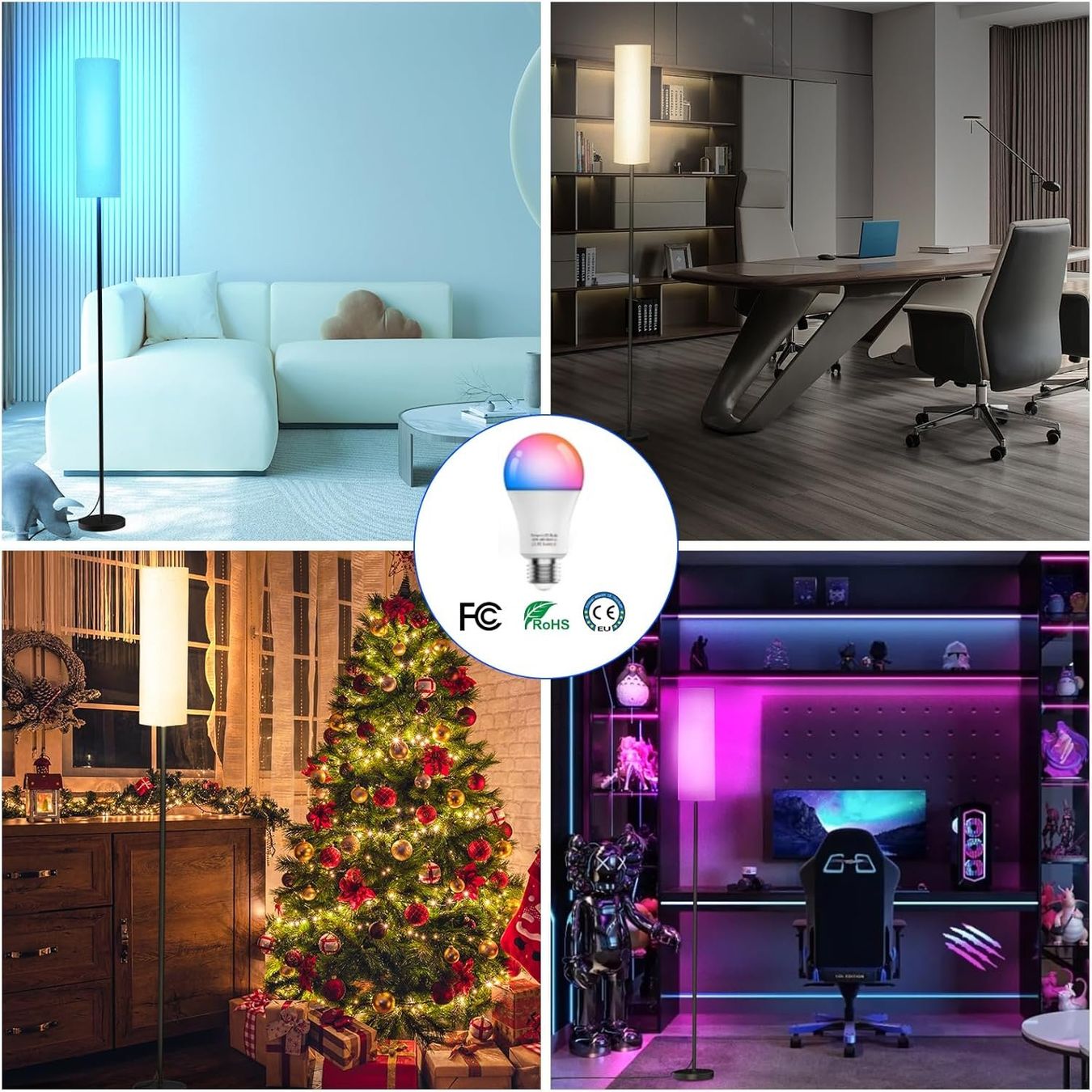Lampen: Stehlampe RGB Dimmbar Smart mit Fernbedienung Schwarz – Neu und originalverpackt aus Hallau von Sale50OFF 6