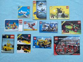 Konvolut: 11 Stück alte LEGO Baupläne / Anleitungen