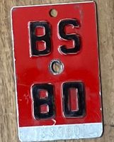 BS 80 - VELONUMMER - FAHRRADSCHILD - PLAQUE DE VELO - BS 80