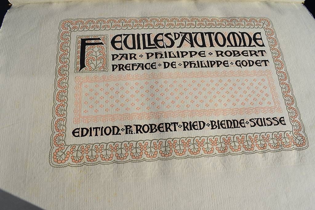 Arts picturaux & lithographies: Feulles d'Automne Edit. Ph.Robert Ried Bienne 1909. – D'occasion à Brügg BE par Aristotolius 3