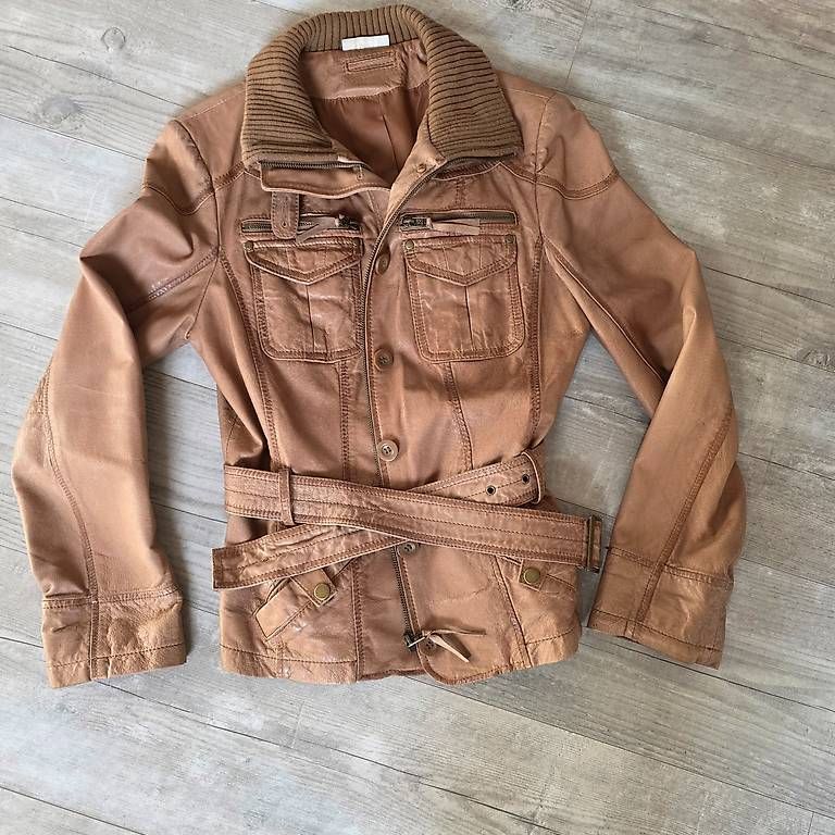 Giacche: Moderne & sportliche Echtlederjacke in Hellbraun – Usato da Würenlingen venduto da FischerH 3