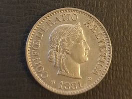 10 Rappen 1881 - Sehr gute Erhaltung!!