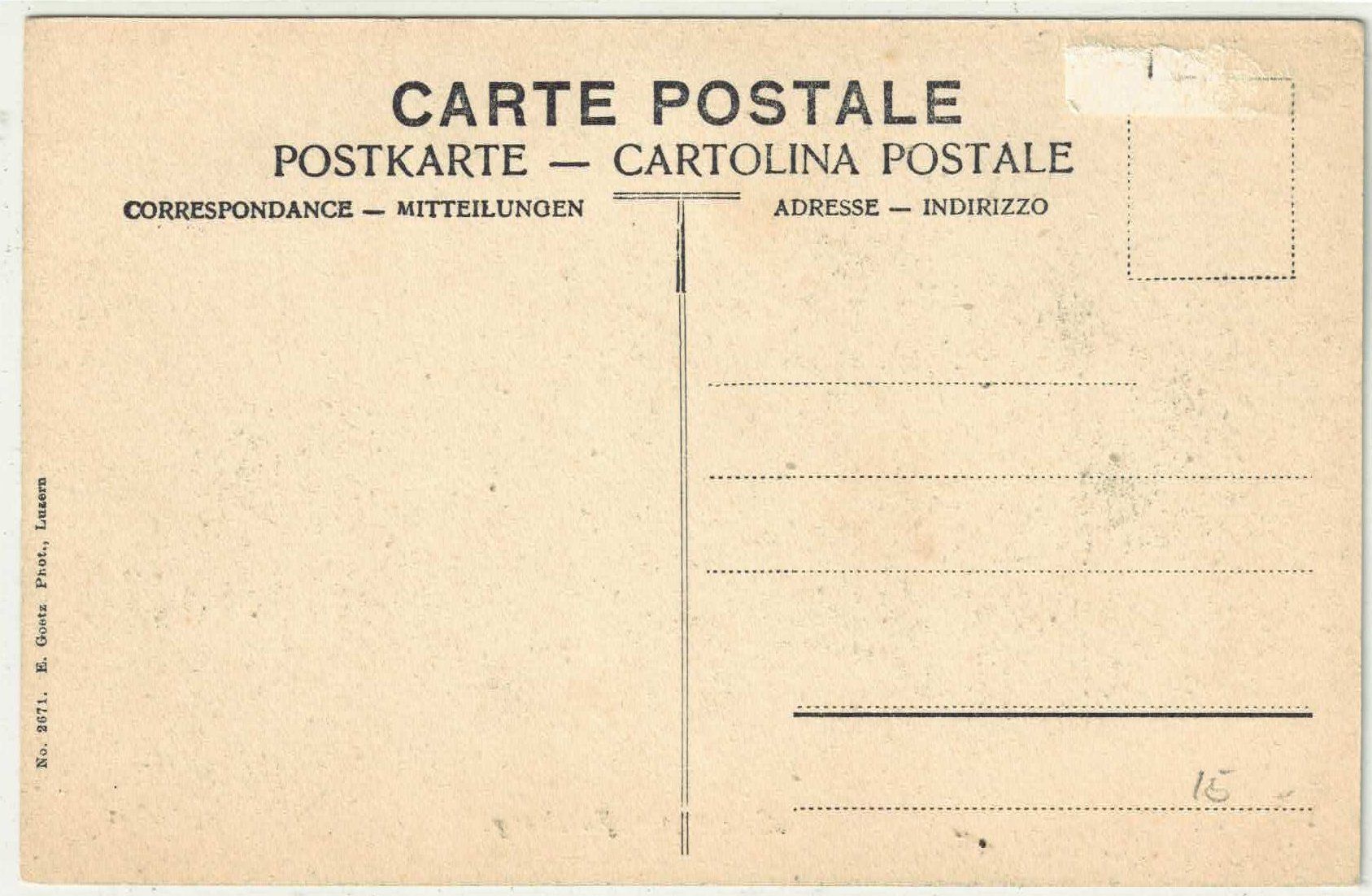 Cartoline postali: Luzern - Felsberg – Usato da Ettingen venduto da Kartenplanet 1