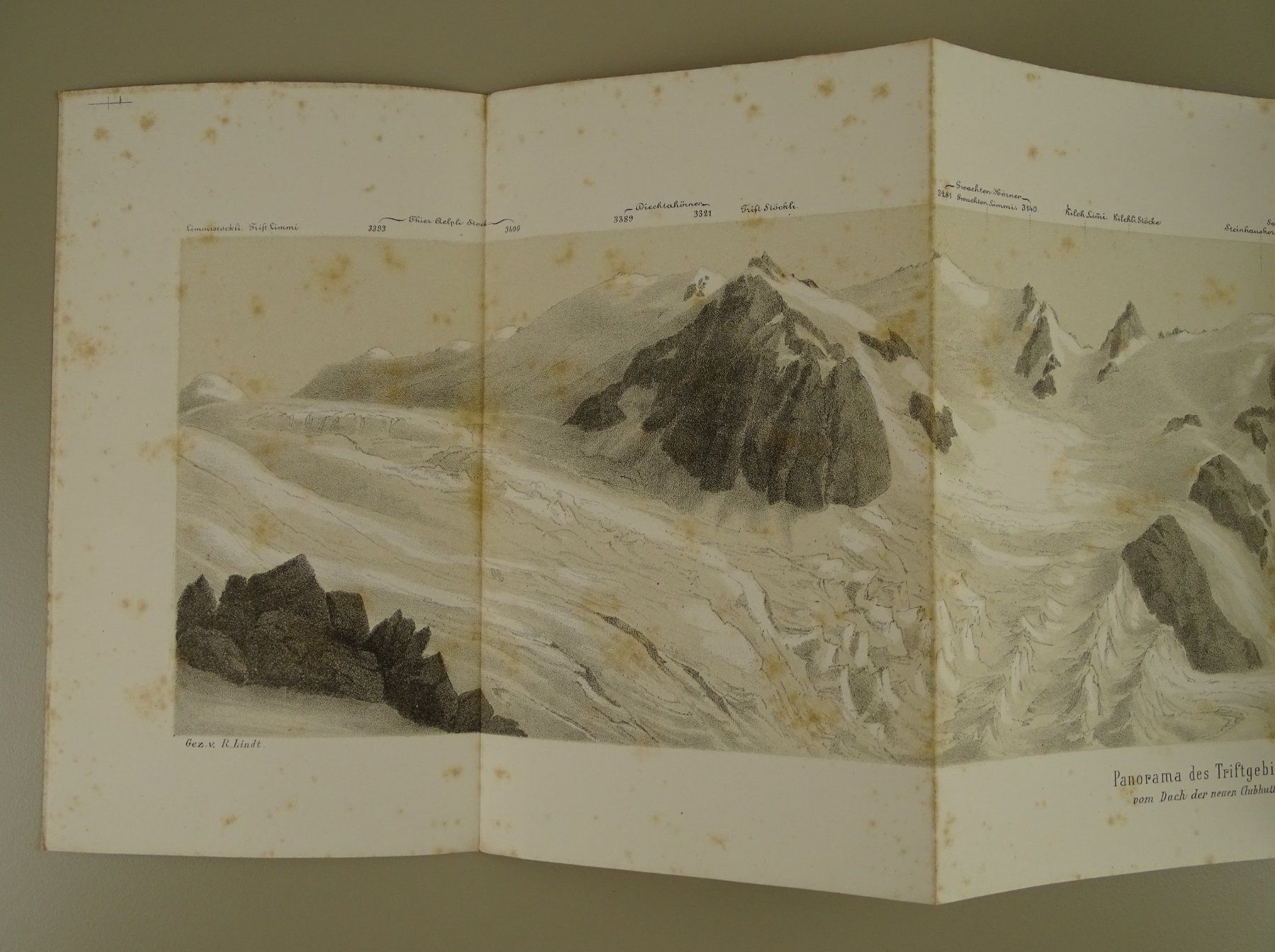 Incisioni: TRIFTGEBIET, PANORAMA 1868 – Usato da Grüningen venduto da Kartensammler 1