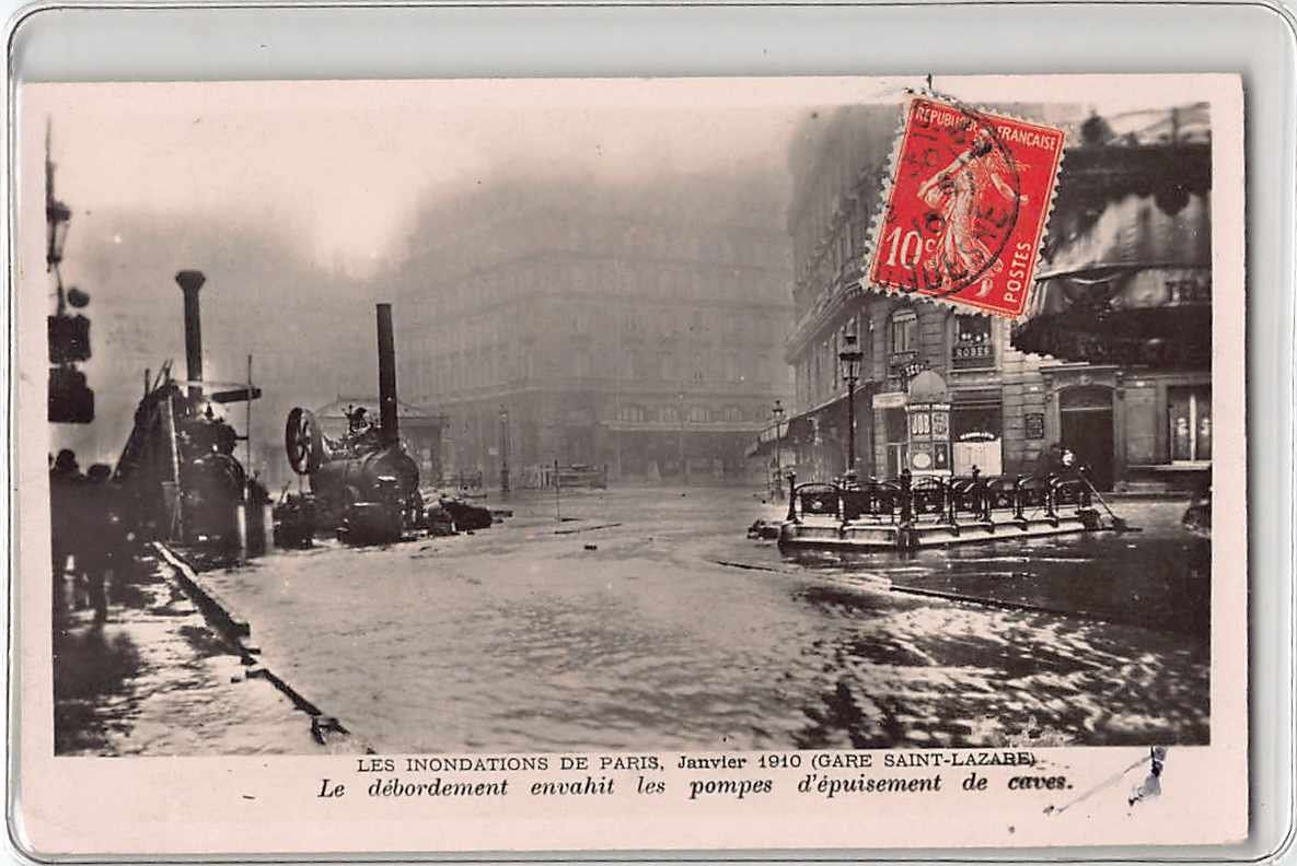 Cartoline postali: INONDATIONS DE Paris 1910 - les pompes…. – Usato da Lufingen venduto da TopAnsichtskarten
