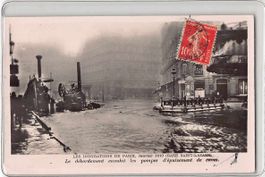 INONDATIONS DE Paris 1910 - les pompes….