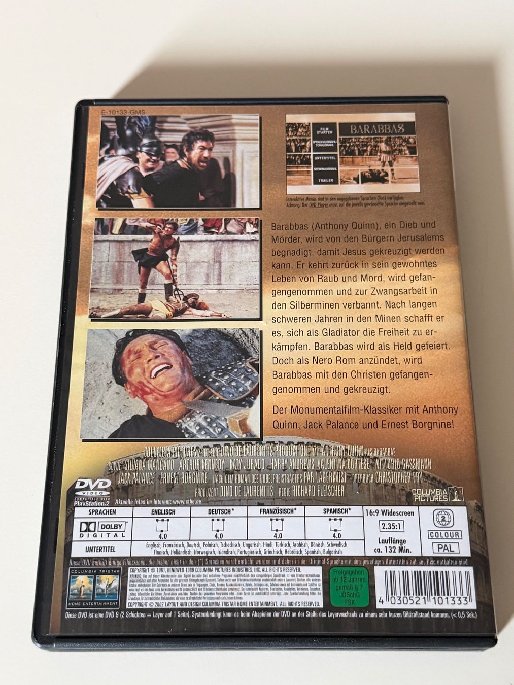 Tutti i DVDs: Barabbas DVD Anthony Quinn – Usato da Altstätten SG venduto da sheamus 1