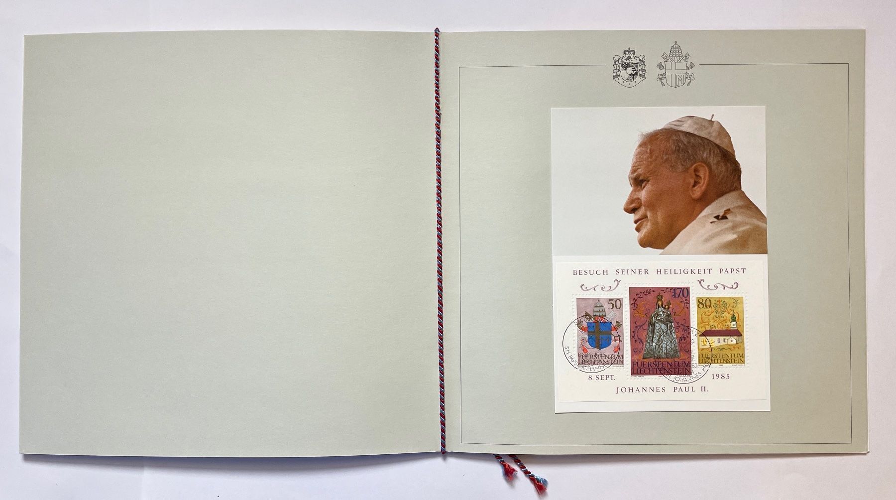 Alle Briefmarken: Papstbesuch 1985 Briefmarken-Booklet – Gebraucht aus Ruggell von expoli 5