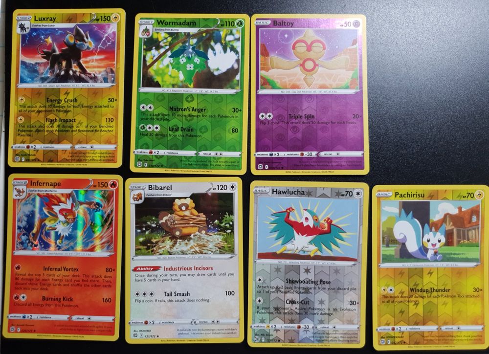 Lots 7 carte Pokemon brillante Star ENG