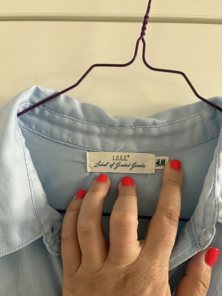 H&M Camicette: Camicia azzurra L.O.G.G. H&M taglia L usata – Usato da Basel venduto da sab_mjg8 3