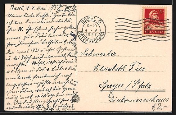 Cartoline postali: St. Chrischona, Wohnhaus während der Ba – Usato da Berlin venduto da bartko-reher 1