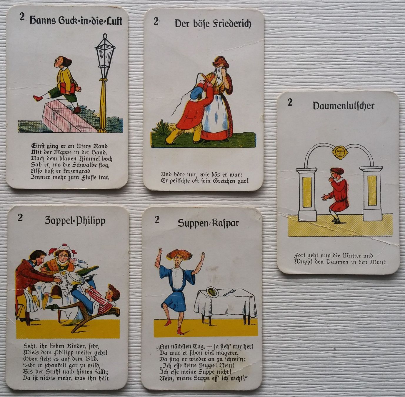 Giochi: Der Struwwelpeter - Quartett mit 20 Spielkarten, 1950-60 – Usato da Oberriet SG venduto da ganesh435 3