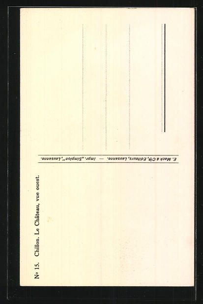 Cartoline postali: Chillon, Le Chateau, vue ouest – Usato da Berlin venduto da bartko-reher 1