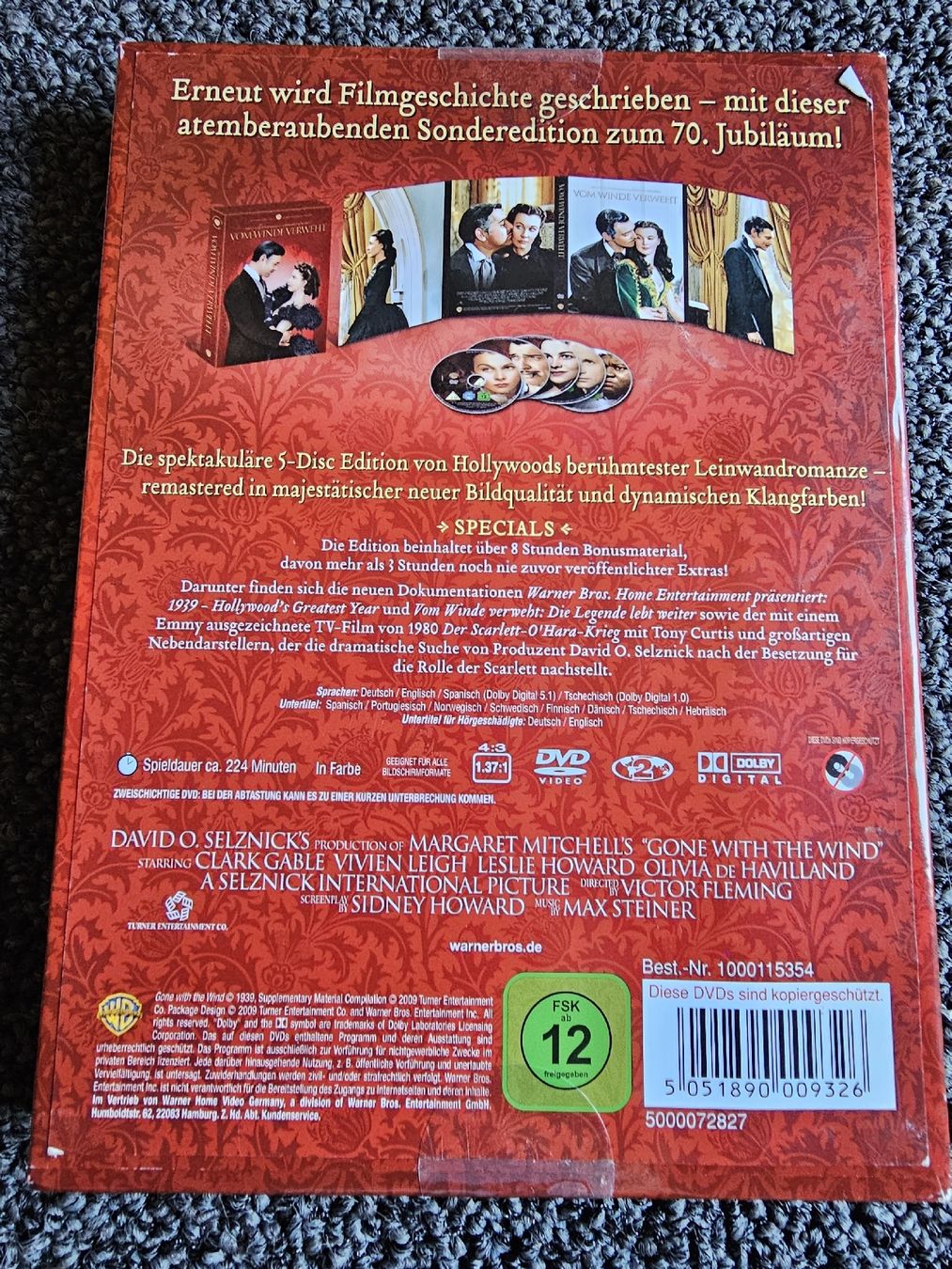 Tutti i DVDs: DVD Klassiker: Vom Winde verweht  – Usato da Ruswil venduto da jan_bxl5 1