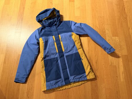Jack Wolfskin Damen Winterjacke blau gelb Grösse XS