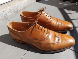 Edle hellbraune Brogues Lederschuhe Marke Church