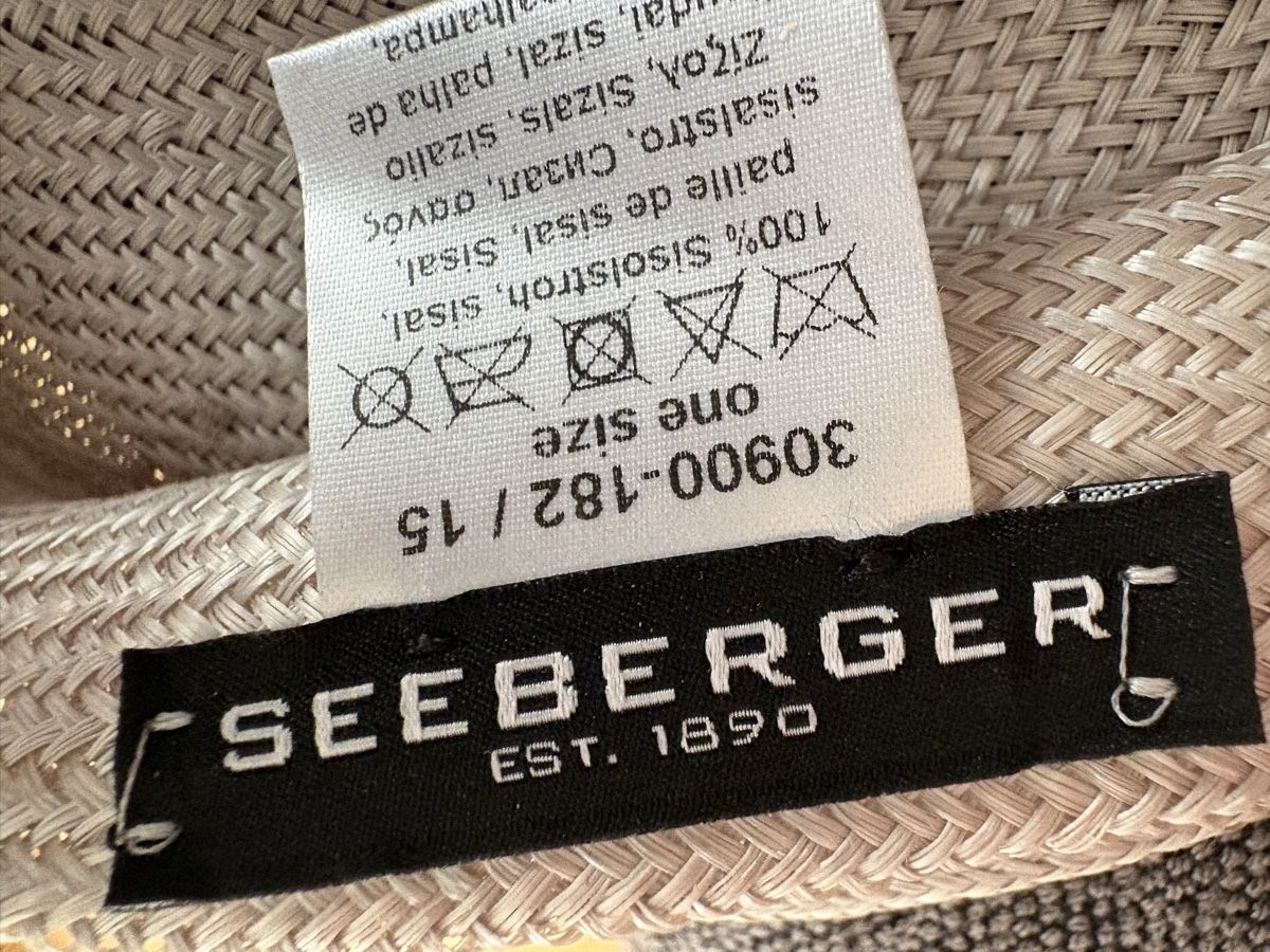 Chapeaux, bonnets & casquettes: Sonnenhut Seeberger Sisalstroh hellgrau Einheitsgroesse – Neuf avec emballage d'origine à Affoltern am Albis par luz_wn59 1