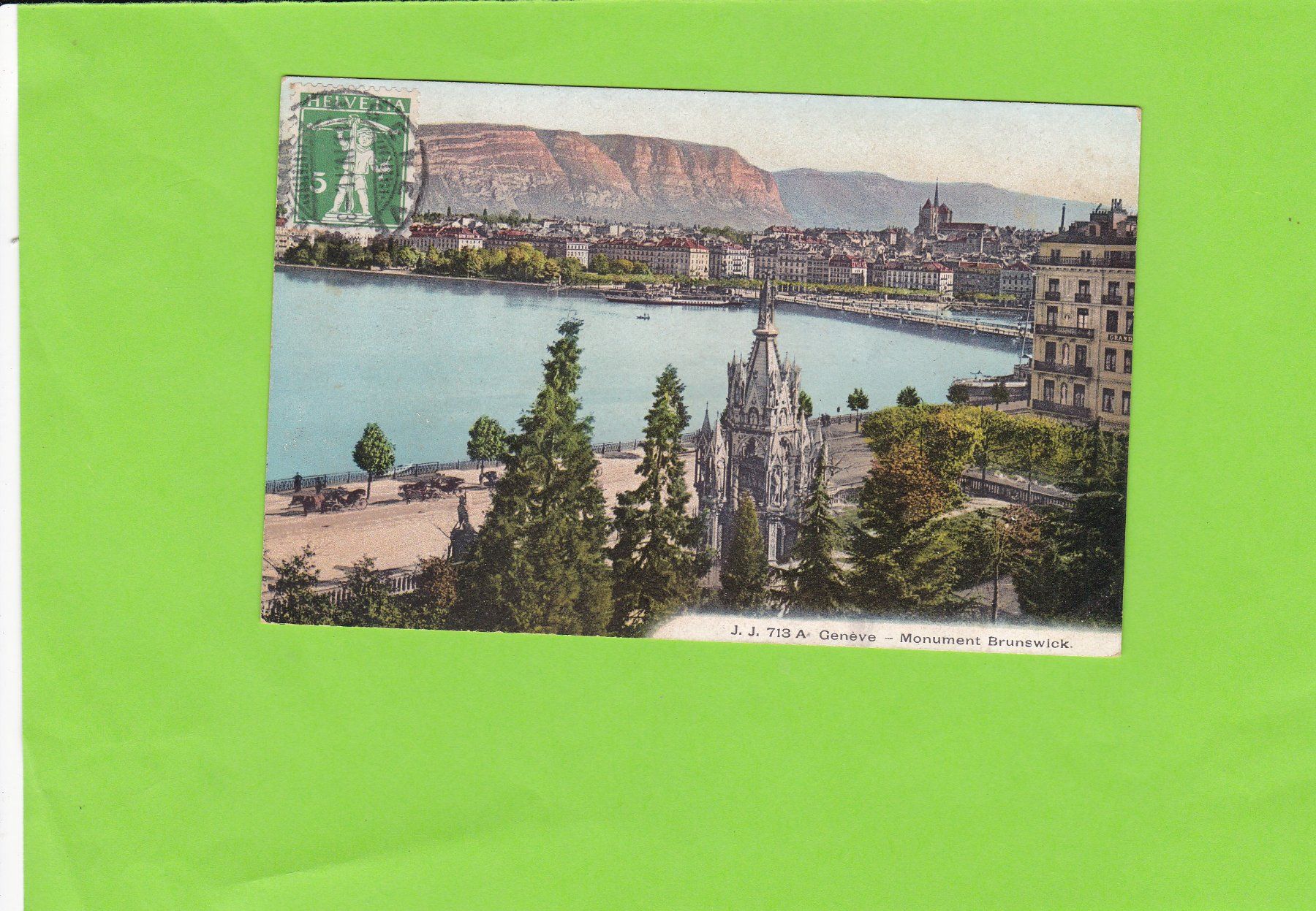 Cartoline postali: Genève-Monument Brunswick – Usato da St. Peterzell venduto da neckertal