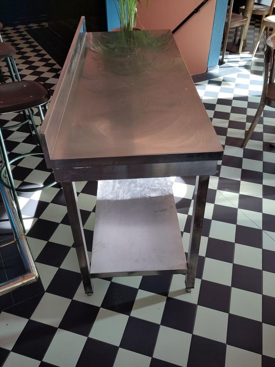 Edelstahl-Arbeitstisch 60x45x80 Cm - Mit 2 Ebenen & 400 Kg Tragkraft Für Küche & Werkstatt