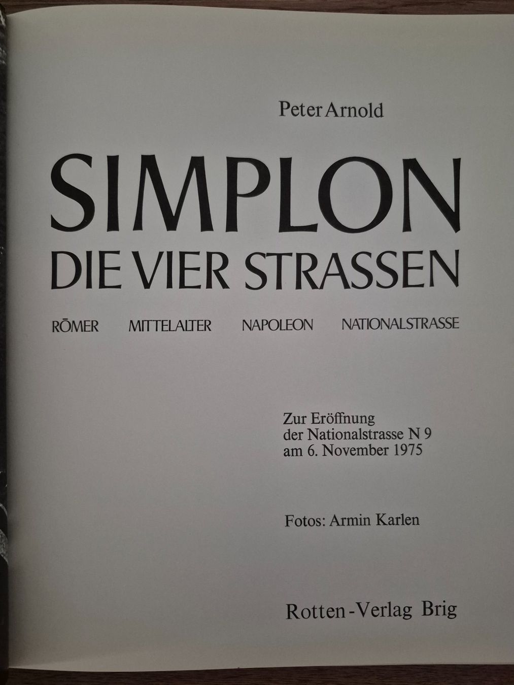 Bücher: SIMPLON - Die vier Strassen – Gebraucht aus Balsthal von Jamamoegg 1