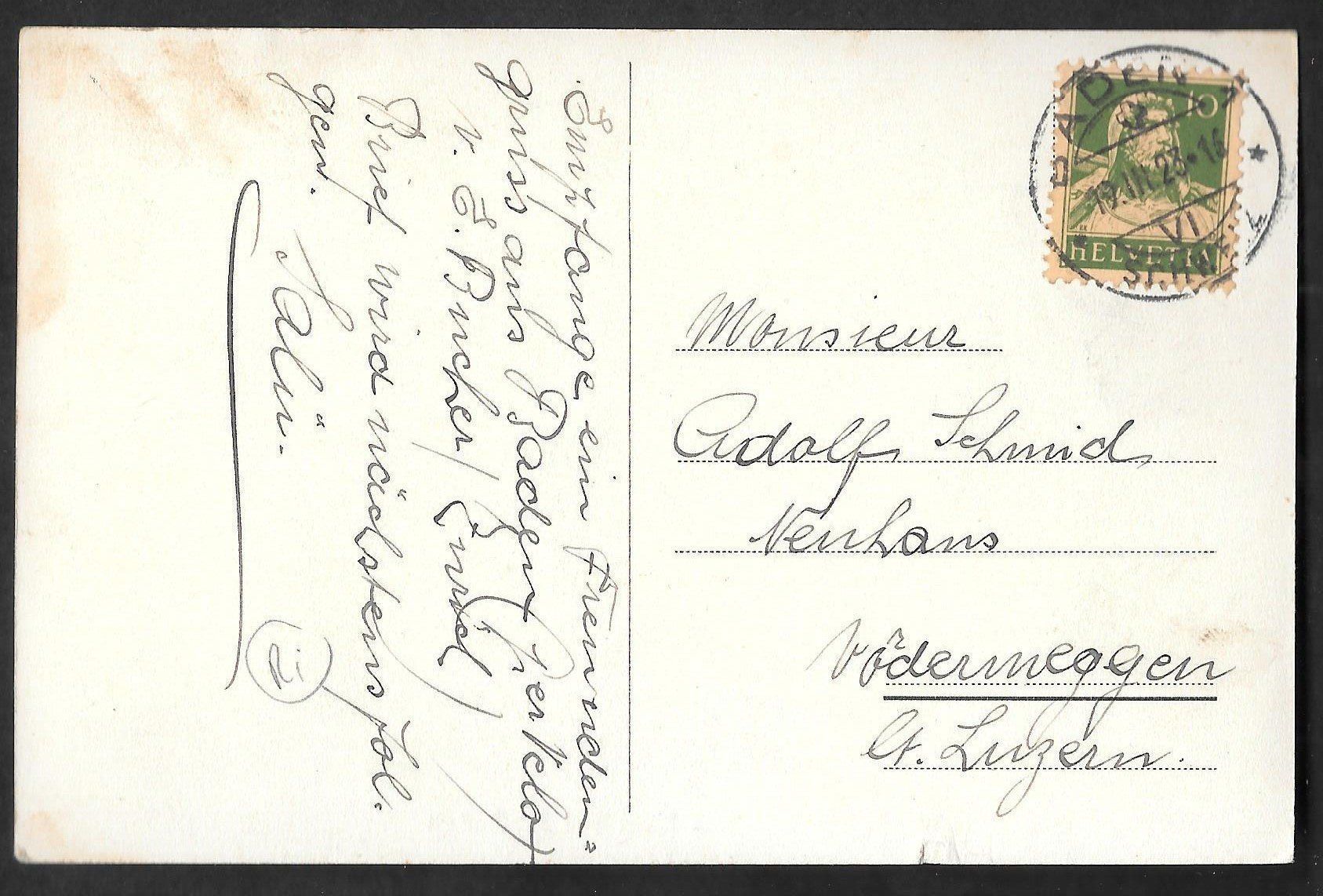 Cartoline postali: Baden Blick auf Ennetbaden – Usato da Olten venduto da clotaldi 1