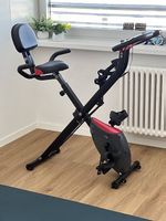 Klappbarer Heimtrainer / Fitnessbike mit Rückenlehne