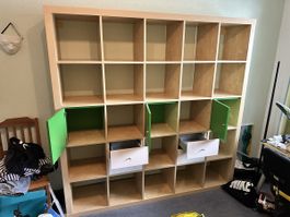Regal Expedit 5x5 Fächer mit 3 Türen und 2 Schubladen