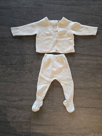 Baby Strick Set, Naturweiss, Grösse 68