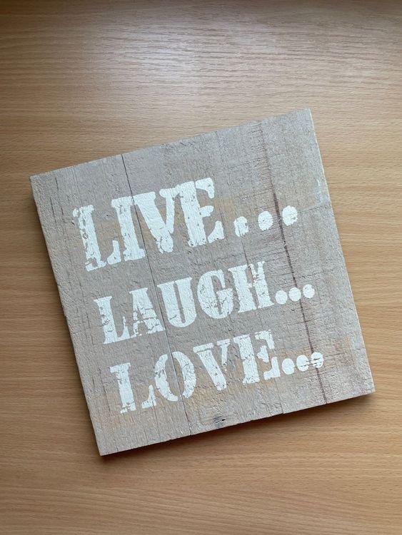 SpruchBild "Live, Laugh, Love" Kaufen auf Ricardo