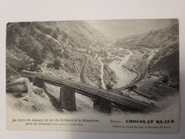 Ansichtskarte Gotthardbahn Biaschina Chocolat Klaus Locle RZ