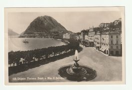 Ansichtskarte Lugano Fontana Bossi Monte San Salvatore, 1929