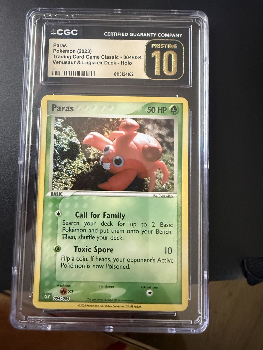 Pokémon Carte collezionabili: Pokemon Paras CGC greadet 10 – Nuovo e nell'imballaggio originale da Wynau venduto da Ziegler_Secondhand