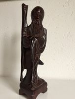 Japanische Holz Figur Fukurokuju, Gott der Langlebigkeit