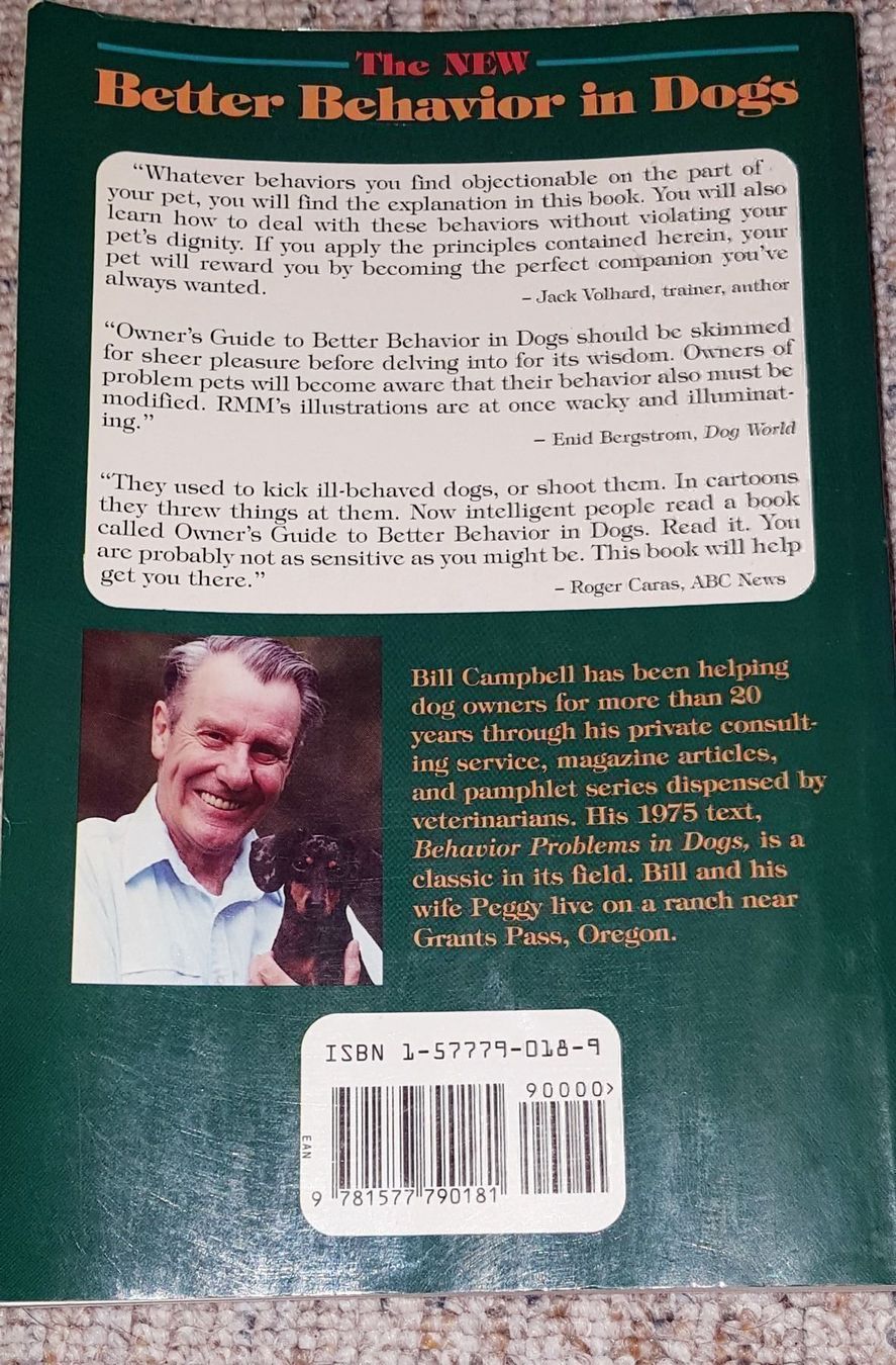 Libri: The New Better Behavior in Dogs William E. Campbell – Usato da Unterseen venduto da Naga99 1