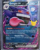 Pokemon Karte Gengar ex 090/128 neuwertiger Zustand Englisch