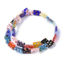15 perles Millefiori MURANO 10/14mm mix