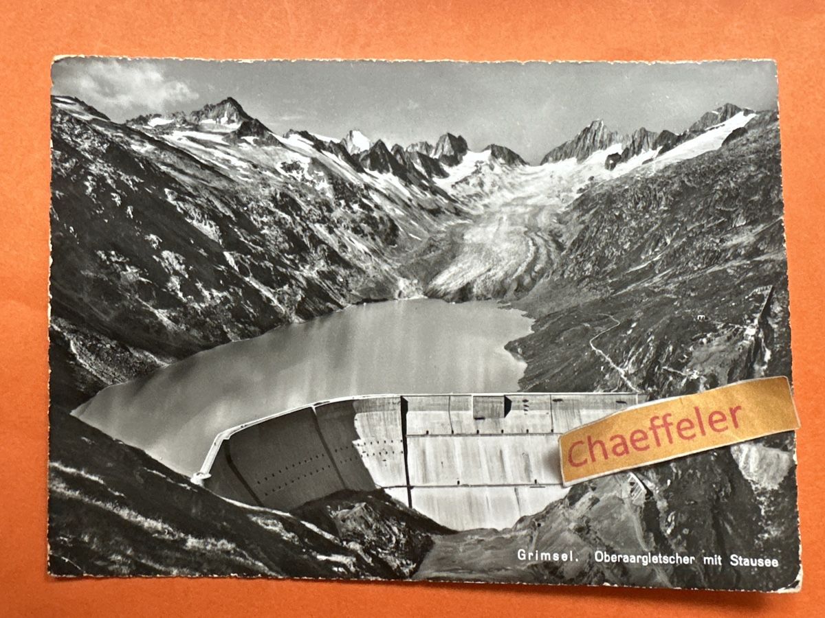 Ansichtskarten: Grindelwald. Oberaargletscher mit Stausee – Gebraucht aus Zürich von Chaeffeler