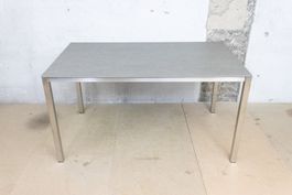 Keramiktisch / Gartentisch mit grauer Platte / 140 x 80 cm