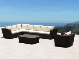 Rattan Lounge Deluxe, PE Rattan