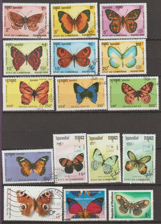 Prophila Collection Philippinen 1588-1593 Gestempelt – Komplettsatz Schmetterlings-Briefmarken Von 1984