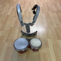 Bongos Montana Percussion mit Tragegestell rot Gugge