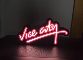 Lampe LightBox LED "Vice City" style retro